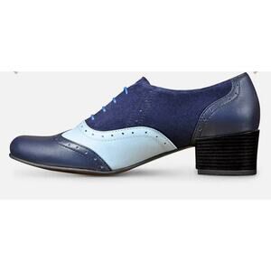 Julia Bo Morgan Oxford Pumps Shoes Leather Blue Boho Women's EU 40 US 9-9.5